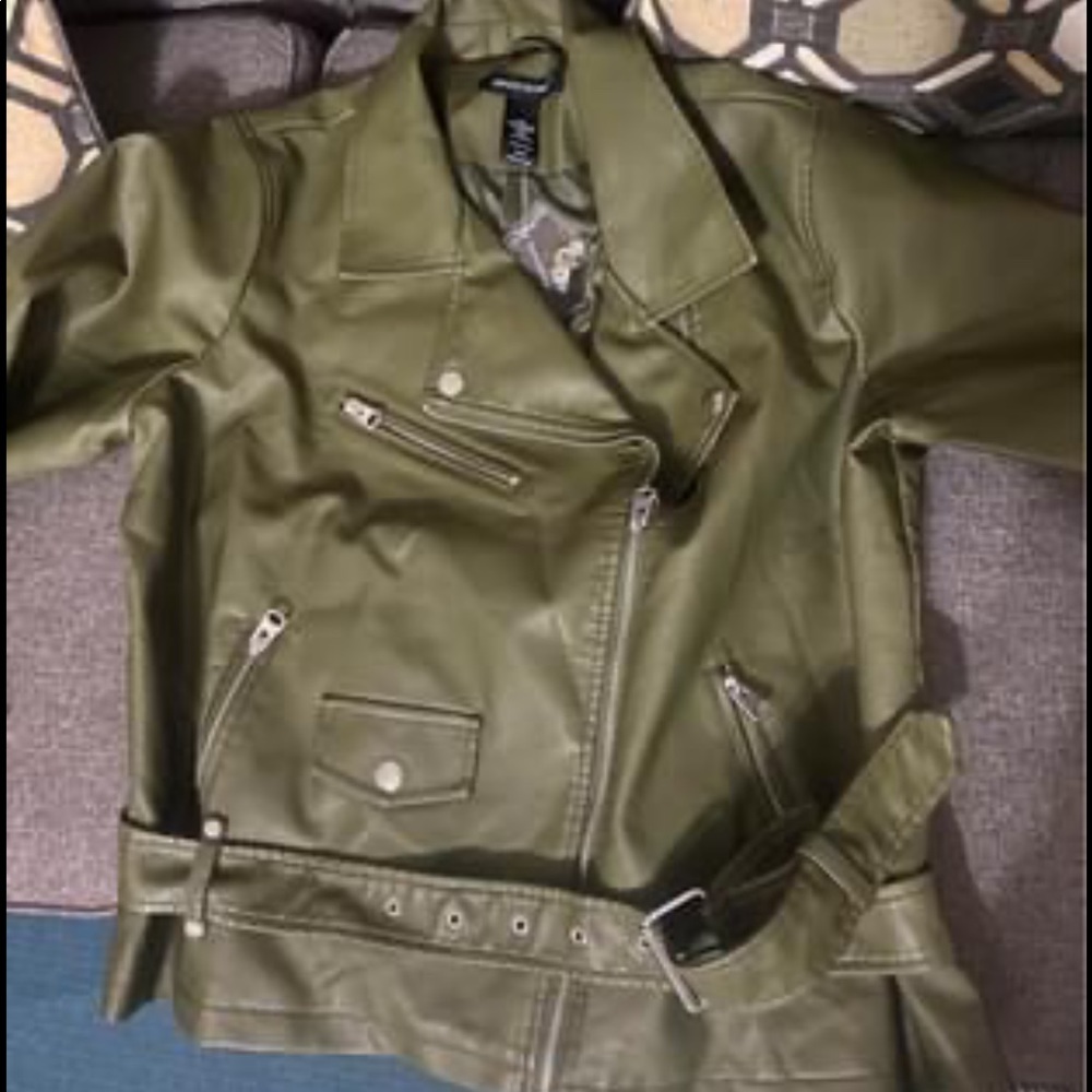 Olive Leather Jacket